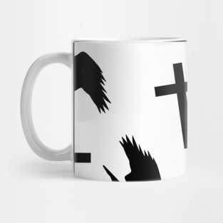 Cross and Crow Print Mug